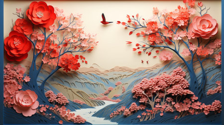 Spring Season March 21 June 20 Generative AI (の素材