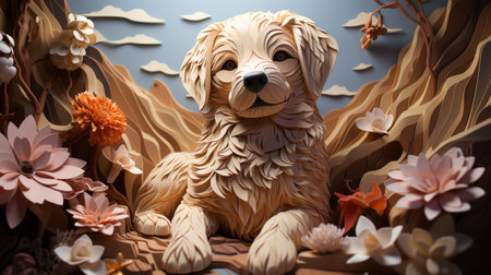 National Puppy Day 23th March Generative AIの素材