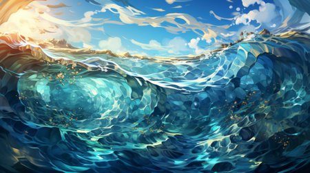 World Water Conservation Day 22th March Generative AIの素材
