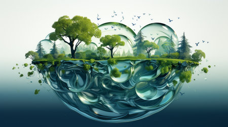 World Water Conservation Day 22th March Generative AIの素材