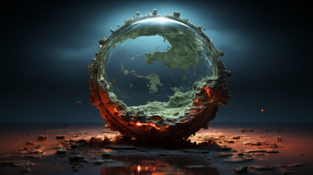 Earth Day Turn off the lights 30th March Generative AIの素材