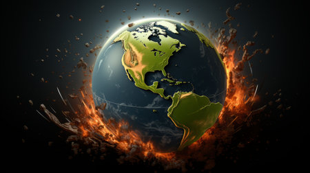 Earth Day Turn off the lights 30th March Generative AIの素材