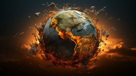 Earth Day Turn off the lights 30th March Generative AIの素材