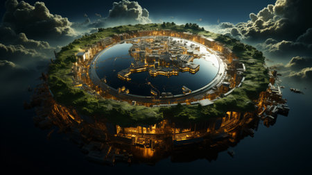 Earth Day Turn off the lights 30th March Generative AIの素材