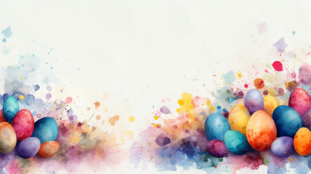 Easter watercolor March 31 Generative AIの素材