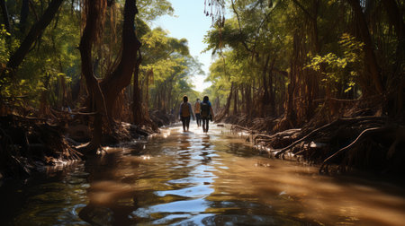 Thai Mangrove Community Forest Day 12th April Generative AIの素材