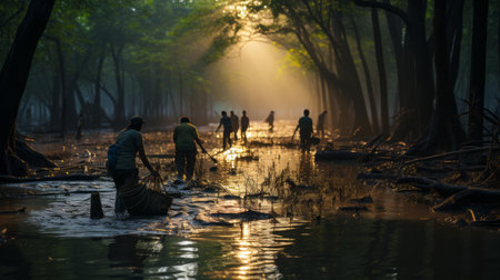 Thai Mangrove Community Forest Day 12th April Generative AIの素材