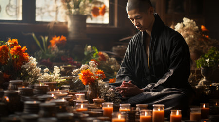 Black Day South Korean Culture a feast day for those who have no loved ones 14th April Generative AIの素材