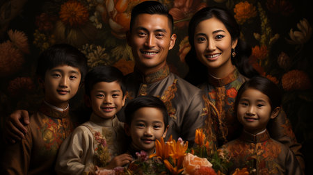 Thai family day 14th April Generative AIの素材