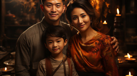 Thai family day 14th April Generative AIの素材