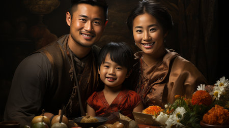 Thai family day 14th April Generative AIの素材