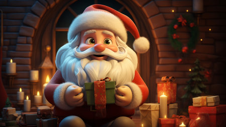 Merry Christmas Festival Cartoon style3D Generative AIの素材
