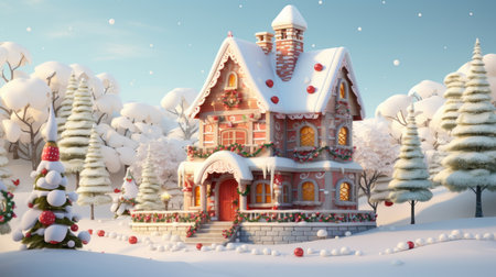 Merry Christmas Festival Cartoon style3D Generative AIの素材