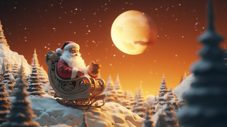 Merry Christmas Festival Cartoon style3D Generative AIの素材