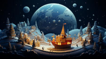 Merry Christmas Festival Cartoon style3D Generative AIの素材