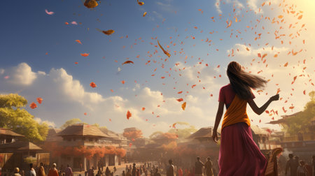 Makar Sankranti Indian festival, festival in the Hindu calendar honoring Surya. 15 Januaryの素材