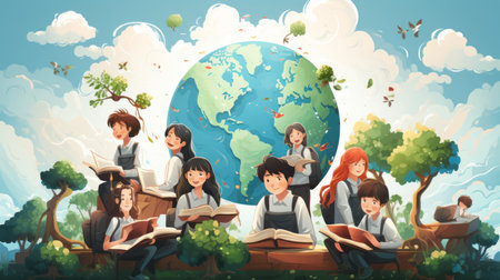 International Day of Education, remembering the importance of education, 24 Januaryの素材