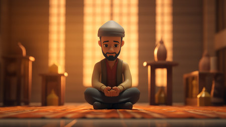 Ramadan the holy time for prayer March 10 to April 9 Generative AIの素材