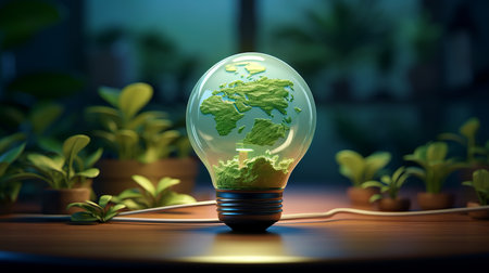 Earth Day Turn off the lights 30th March 3D cartoon Generative AIの素材