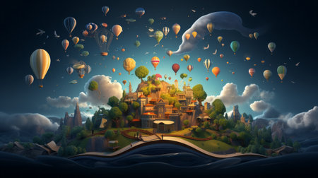 International Day of Books and Copyrights 23th April 3D Cartoon Generative AIの素材