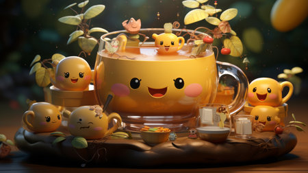 International Tea Day 21th May Generative AIの素材