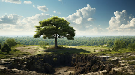 National Tree Day 22th May cartoon style 3D Generative AIの素材