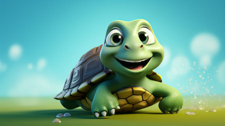 World Turtle Day 23th May cartoon style 3D Generative AIの素材