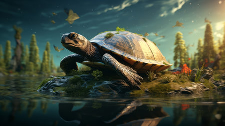 World Turtle Day 23th May Generative AIの素材