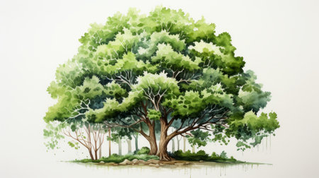 watercolor National Tree Day 22th May Generative AIの素材