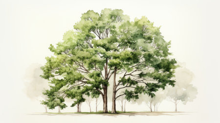 watercolor National Tree Day 22th May Generative AIの素材