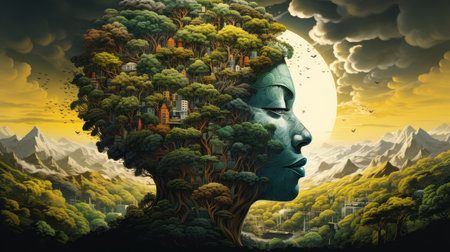 National Tree Day 22th May cartoon style 3D Generative AIの素材