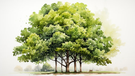 watercolor National Tree Day 22th May Generative AIの素材