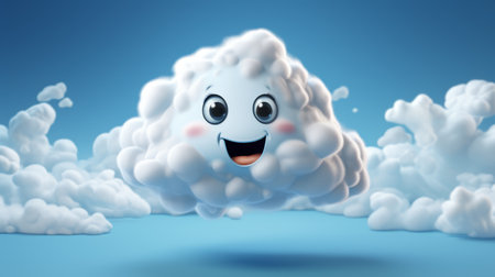 Rainy season Generative AI cartoon style3D Generative AIの素材