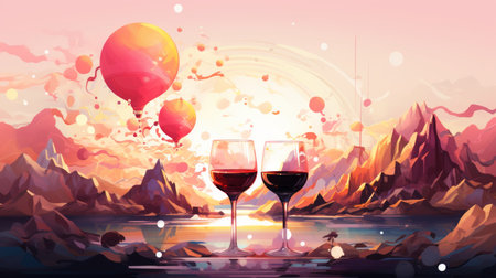 National Wine Day 25th May Generative AIの素材