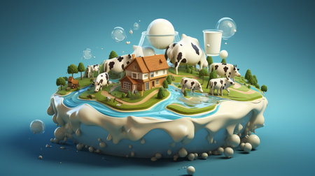 World Milk Day June 1 3D Generative AIの素材