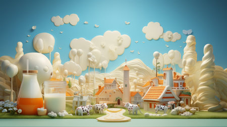 World Milk Day June 1 3D Generative AIの素材