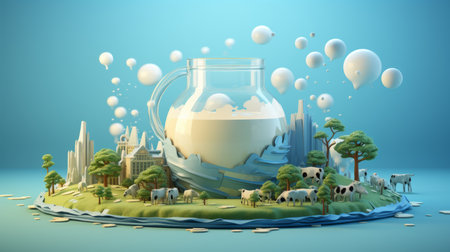 World Milk Day June 1 3D Generative AIの素材