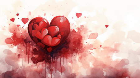 World Blood Donor Day June 14 watercolor style Generative AIの素材