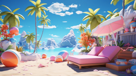 Summer the hottest season 21 June Generative AIの素材