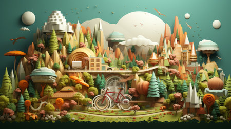 Bicycle World June 3 3D Generative AIの素材