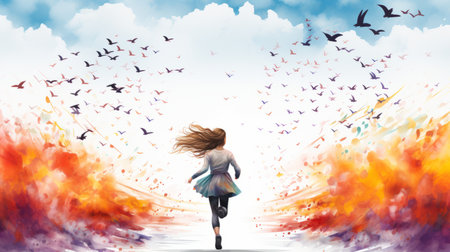 world running day 3 june Generative AIの素材