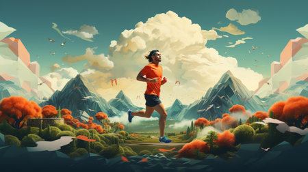 World Running Day June 5 Generative AIの素材