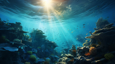 World Oceans Day June 8 3D Generative AIの素材