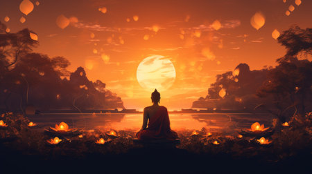 Asarnha Bucha Day, July 20 Generative AIの素材