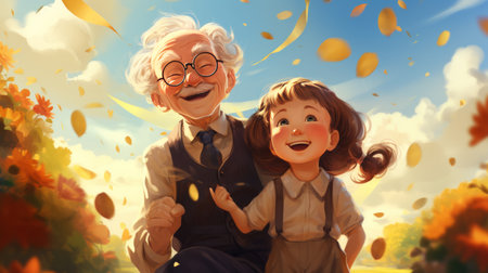 Grandparents day July 23 Generative AIの素材