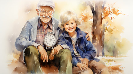 Grandparents day July 23 Generative AIの素材