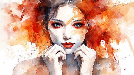 watercolor International Day Against Human Trafficking July 30th Generative AIの素材