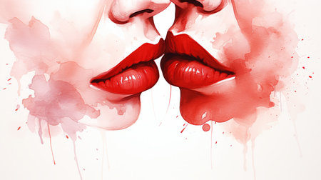 International Kissing Day July 6th Generative AIの素材