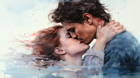 International Kissing Day July 6th Generative AIの素材