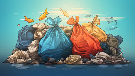 International Plastic Bag Free Day July 3 Generative AIの素材